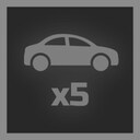 5 cars