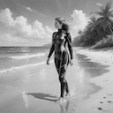 Maria on the beach