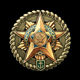 World of Warships "Honorable Service" with Honors Achievement