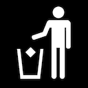 Put trash in bin! achievement